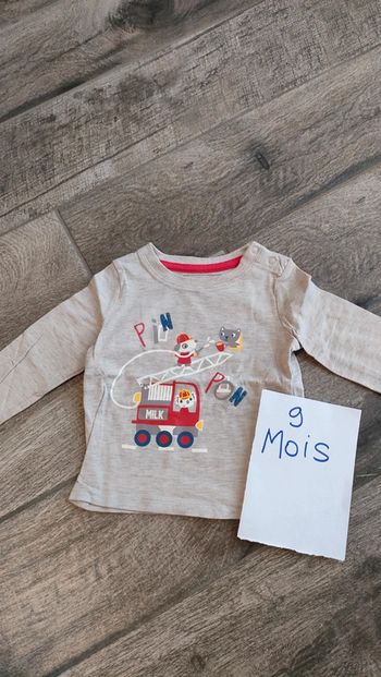 T-shirt manches longues thème pompier