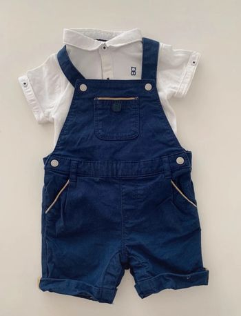 Ensemble bébé polo salopette - 9 mois - Obaïbi