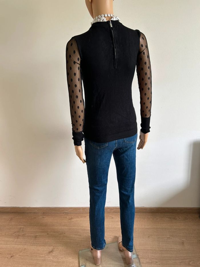 Pull noir et blanc Morgan taille XS bon état - photo numéro 10