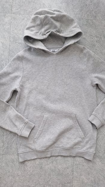 Sweat à capuche gris 14 ans
