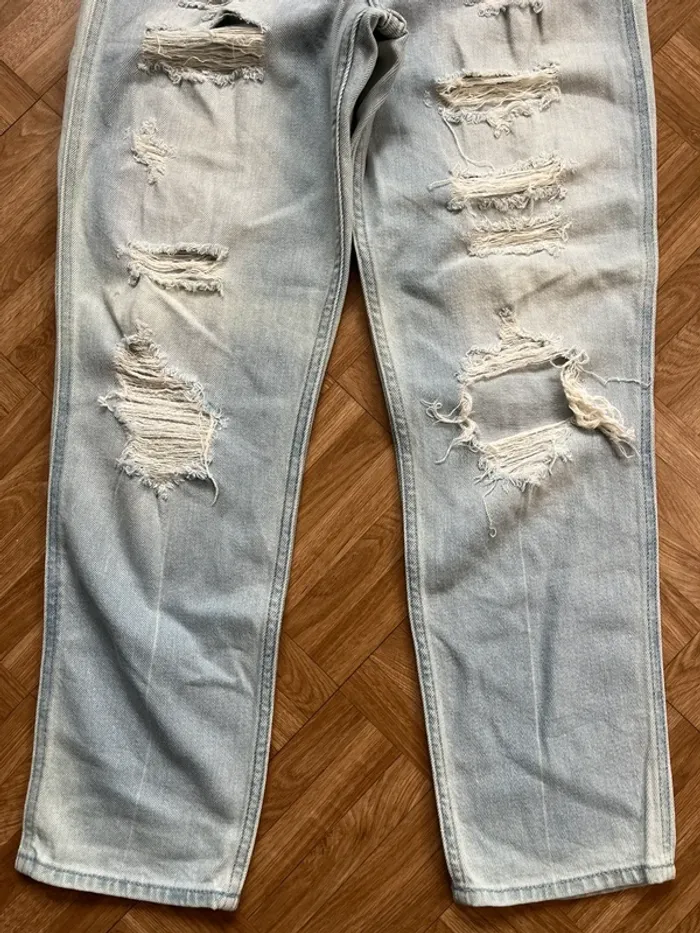 Pantalon jean bleu troué W26 L27 Hollister - photo numéro 3