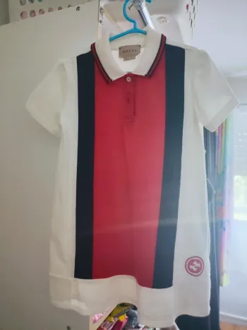Robe authentique pour bébé en coton avec bande Web