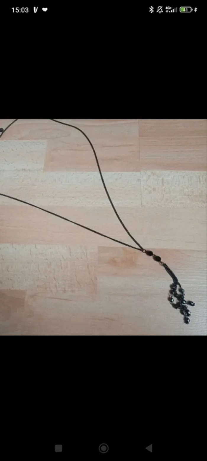 Collier Sautoir Noir - Élégance Intemporelle - photo numéro 3