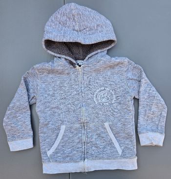 Pull sweat zippé à capuche pilou pilou 5 ans garçon U Collection 