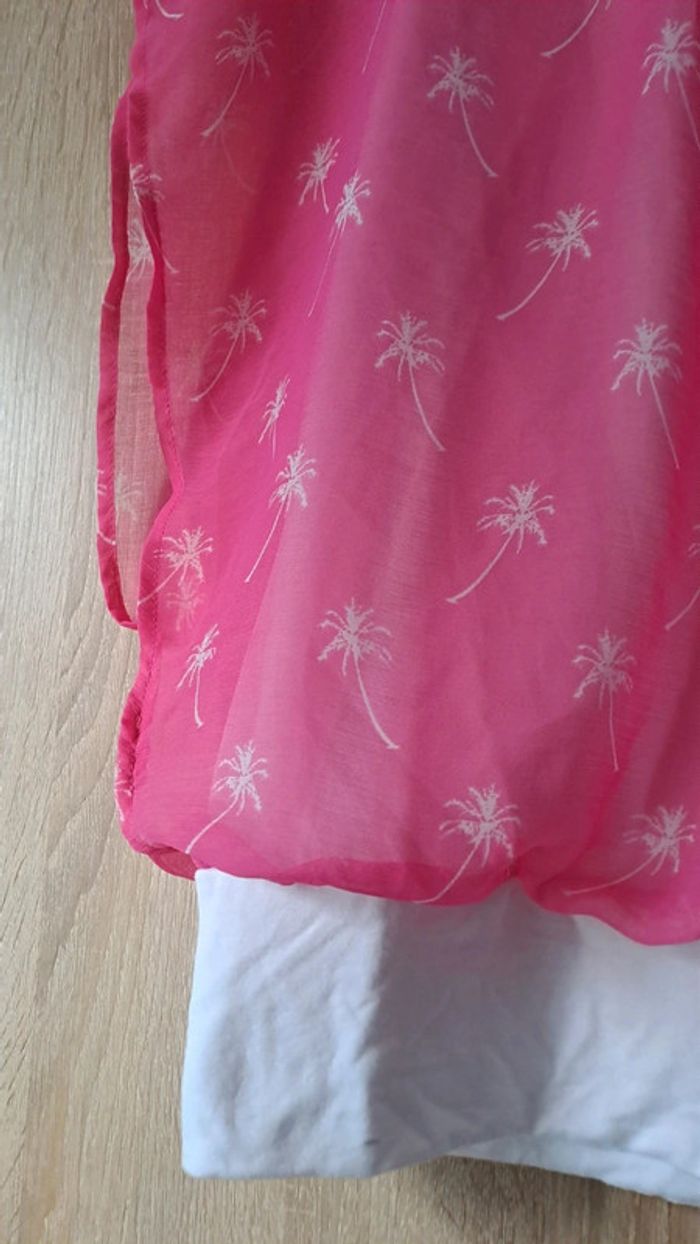 T shirt voile doublé rose - photo numéro 2