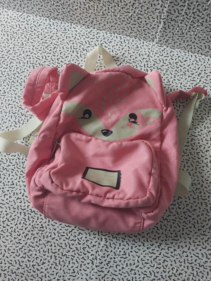 Lot sac à dos + sac pochon enfant motif renard rose 🦊 - photo numéro 10