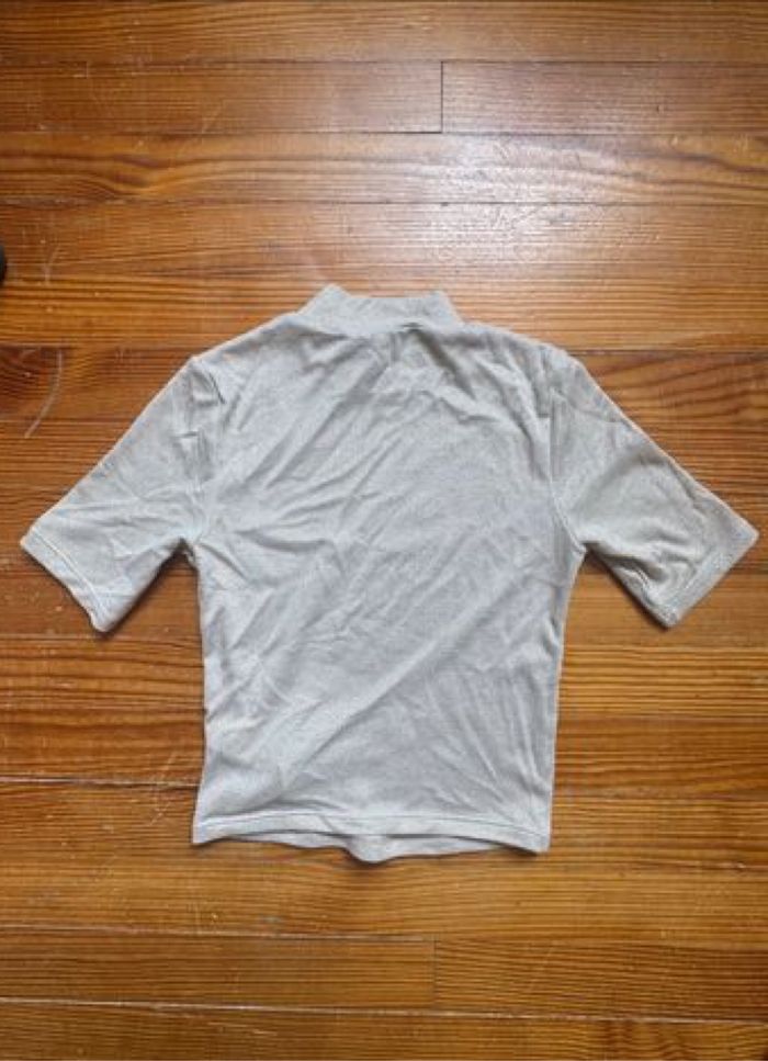 T-shirt beige pailletée - photo numéro 2