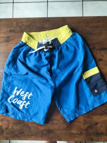 Short de bain bleu