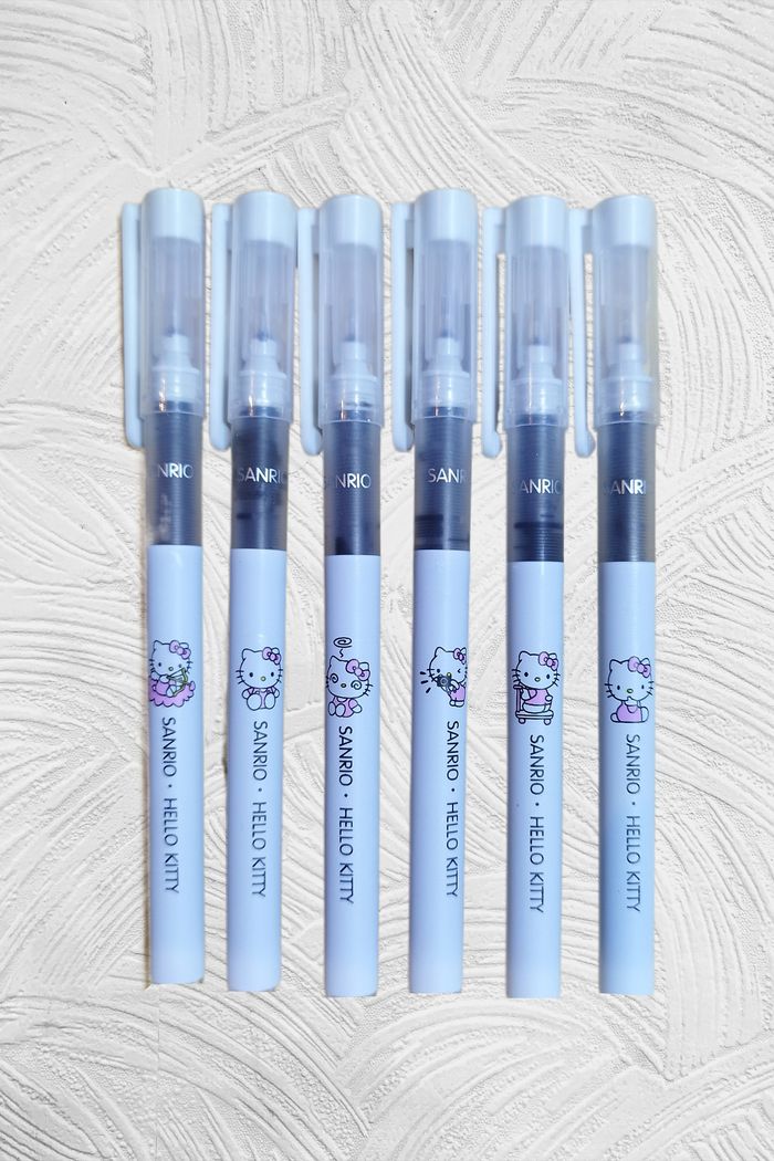Sanrio - Hello Kitty - Set 6 stylos noir 0.5mm - Moody Kitty - Neuf - photo numéro 2