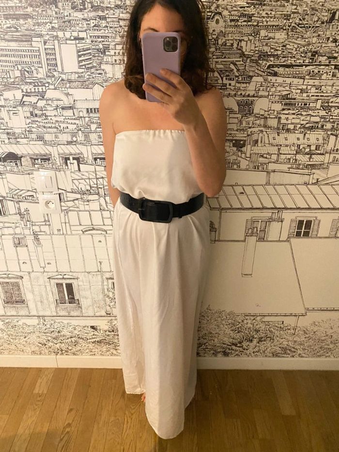 Longue robe bustier blanche taille 40 - photo numéro 6