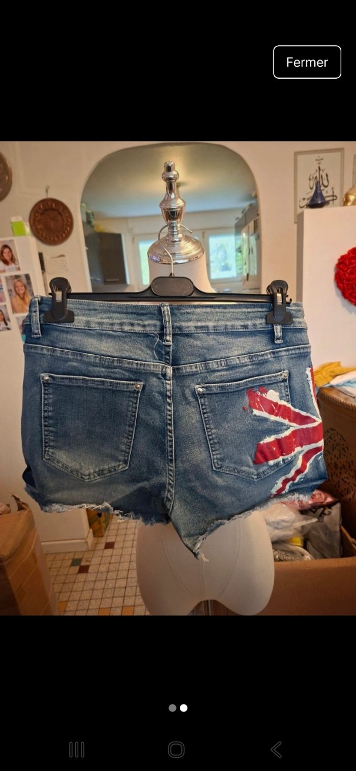 Short jeans femme taille 40 neuf marque romwe - photo numéro 2