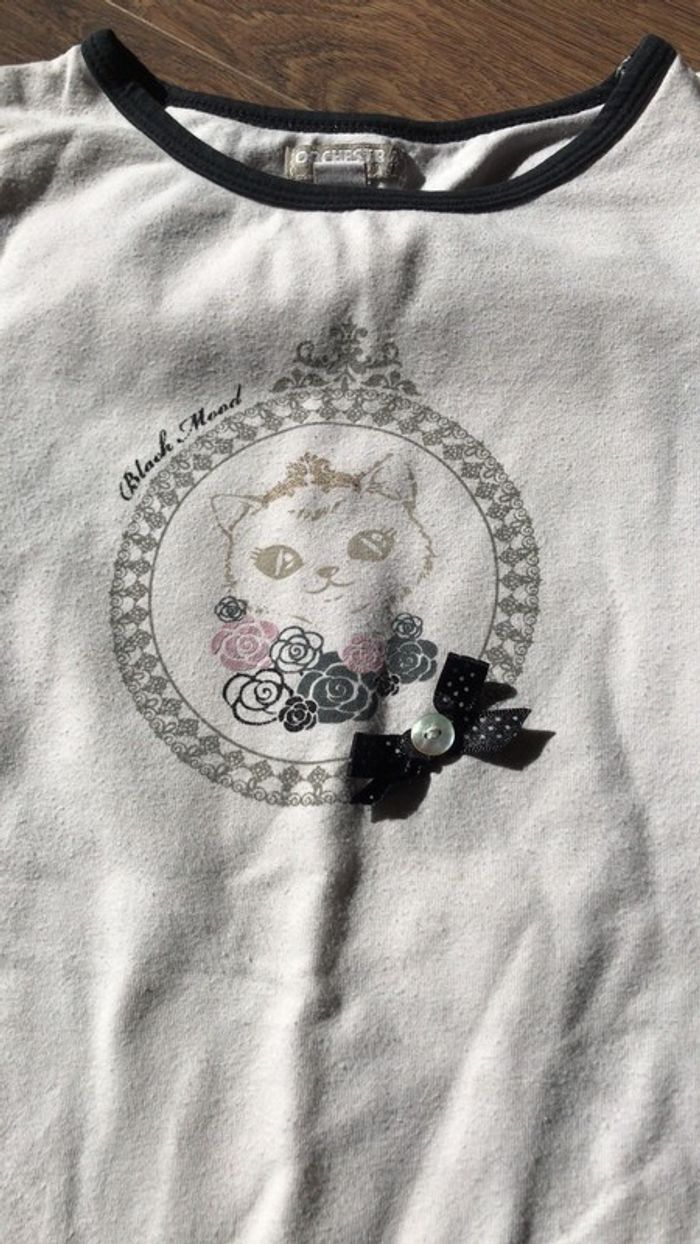 Tee-shirt blanc et noir Orchestra 8 ans - photo numéro 2