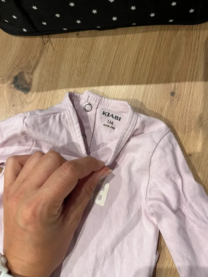 Pyjama léger 1 mois violet pale - photo numéro 2