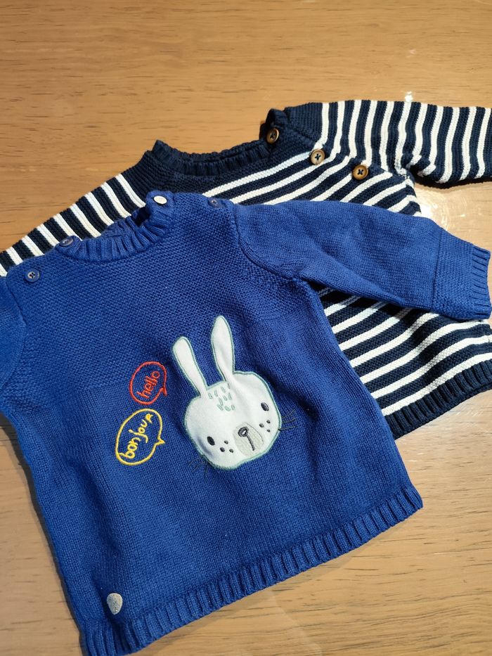 Lot de 2 pulls taille 9 mois