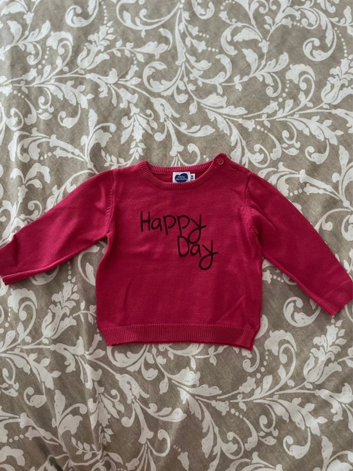 Pull rose 6 mois