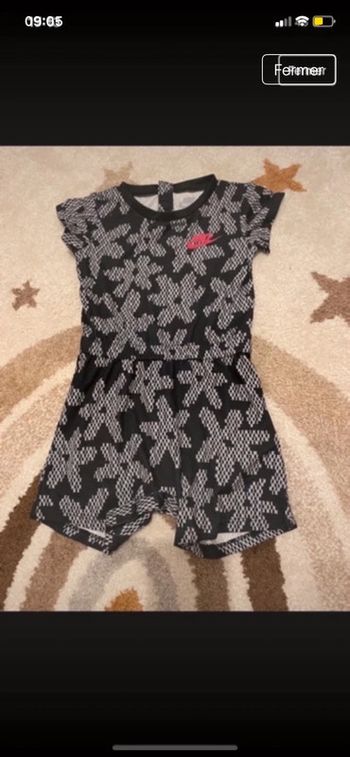 Combi short Nike fille 24 mois
