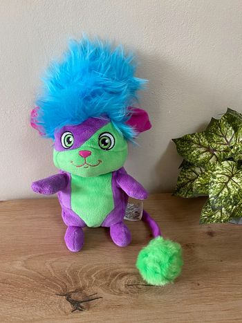Doudou peluche popples violet vert bleu yikes année 2015