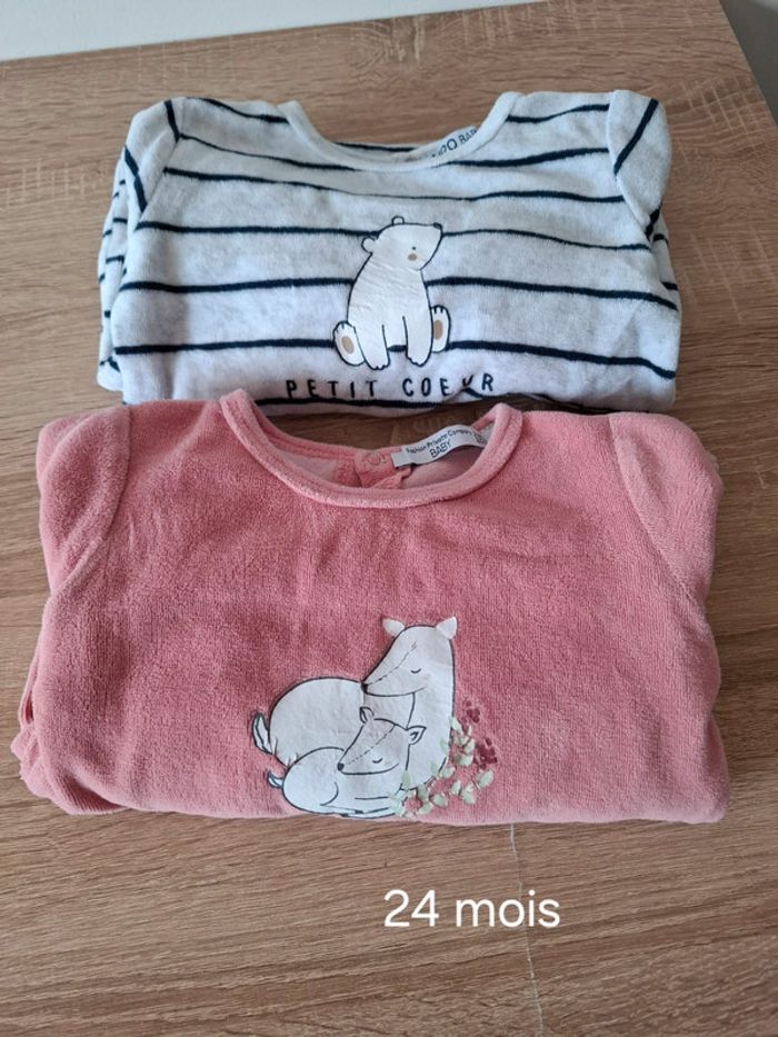 Lot de 2 pyjamas hiver 24 mois