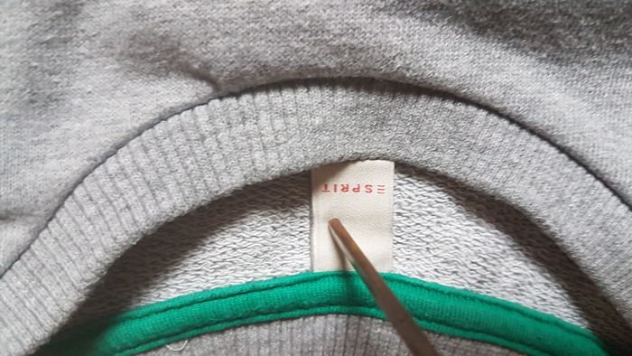 Sweat garçon 8-9 ans gris et vert Esprit - photo numéro 2