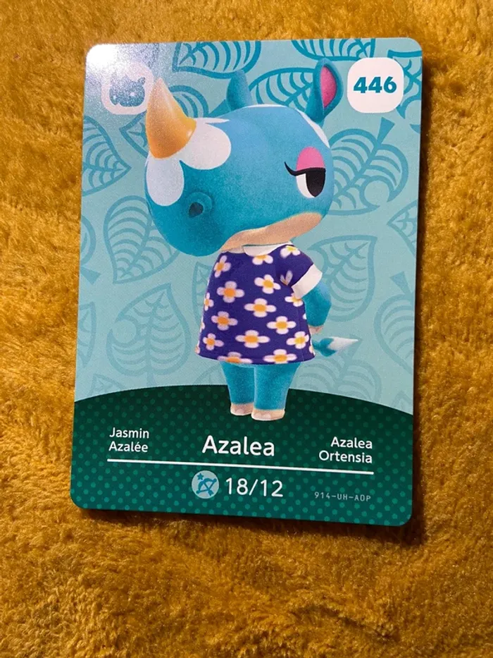carte amiibo animal crossing azalea