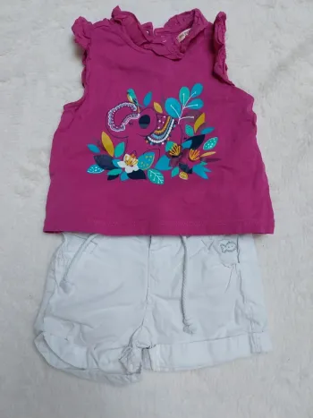 Tee-shirt et short 6 mois