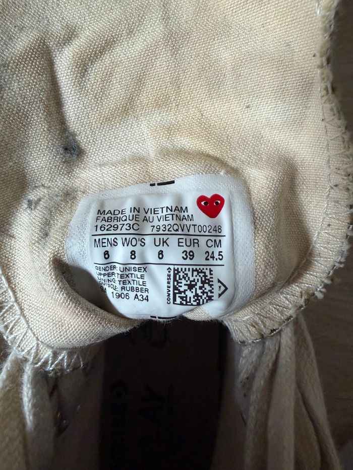 Converse x Comme des Garçons Play – Montantes kaki - photo numéro 8