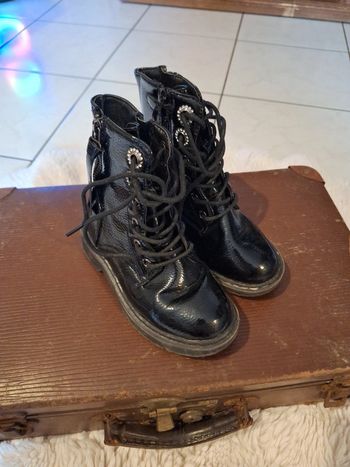 Bottines t29 noires vernis #CHAUFI-007