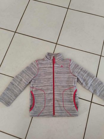 Veste chaude fille Quechua grise et rose 4 ans 5 ans