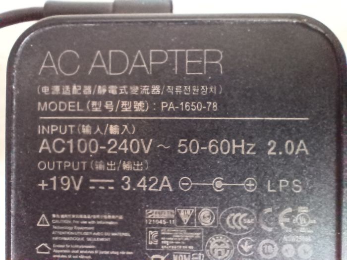 CHARGEUR Original ALIMENTATION POUR ASUS PA-1650-78/19V 3.42A type 5,5mmx2.5mm - photo numéro 2