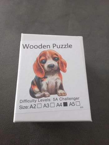 Puzzle bois forme Irrégulière chien format a4 adulte grands enfants 
