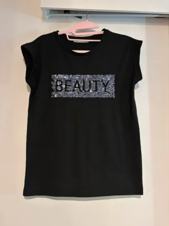 T-shirt noir Beauty à sequins – G One by Gémo – Taille XS