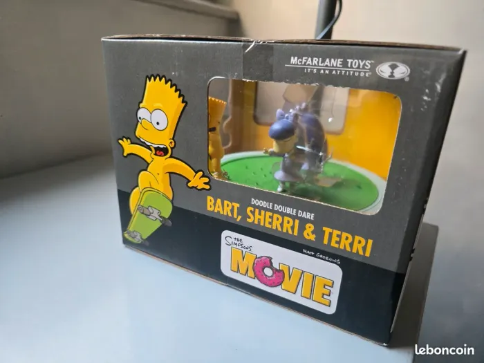 Figurine set Simpsons McFarlane Doodle Double dare Bart Sherry & Terry - photo numéro 3