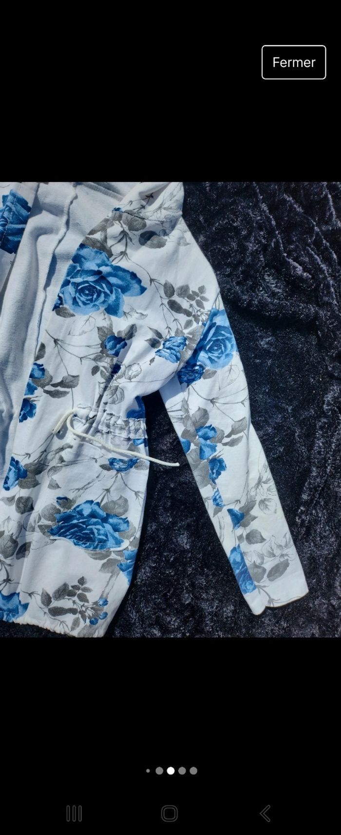 Veste blanche à fleur - photo numéro 4