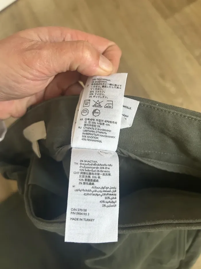 Cos pantalon, Chino, vert, kaki, coupe droite femme taille 38 - photo numéro 6