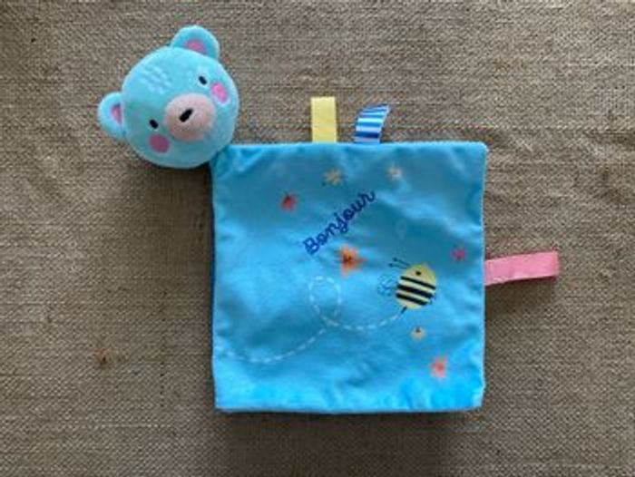 Livre en tissu ourson Bonjour, Bonne nuit