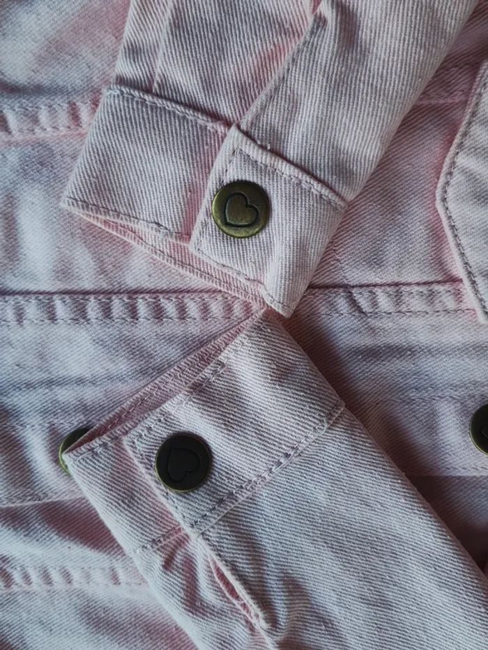 Veste jeans rose neuve - photo numéro 5