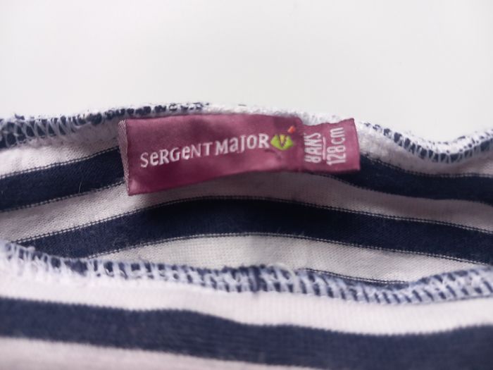 Sous-pull garçon Sergent Major 8 ans rayé bleu marine et blanc très bon état - photo numéro 6