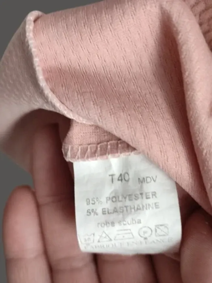 Robe scuba rose pâle - photo numéro 6