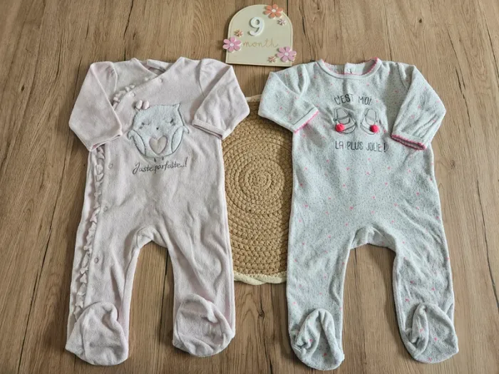 Pyjama velours 9 mois