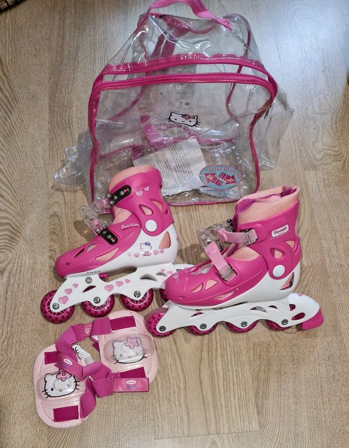 Roller hello kitty ajustables 34-37 excellent état