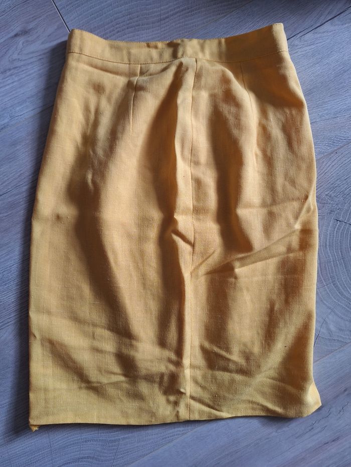 Jupe jaune vintage droite femme 32 - photo numéro 2