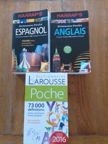 Dictionnaire apprendre Anglais espagnol français larousse Dictionnaire langue anglais et espagnol