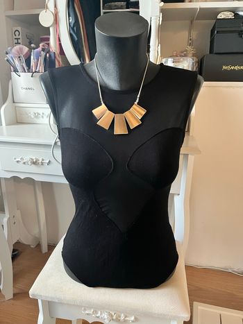  Body noir transparent décolleté Bershka T.S TBE 💣