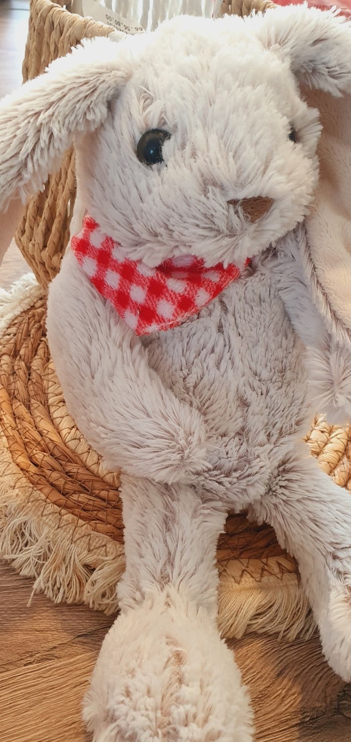 Doudou Lapin Gris Bébé - photo numéro 2