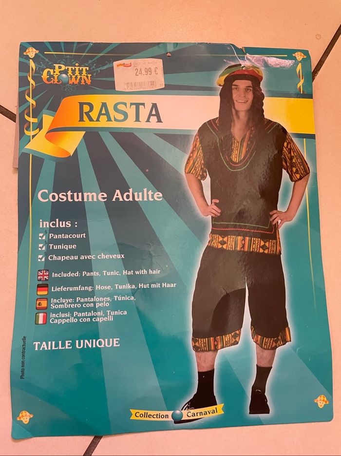 Déguisement homme rasta - photo numéro 2