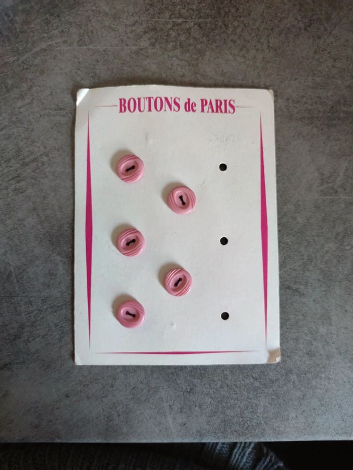 Lot de 5 boutons rose