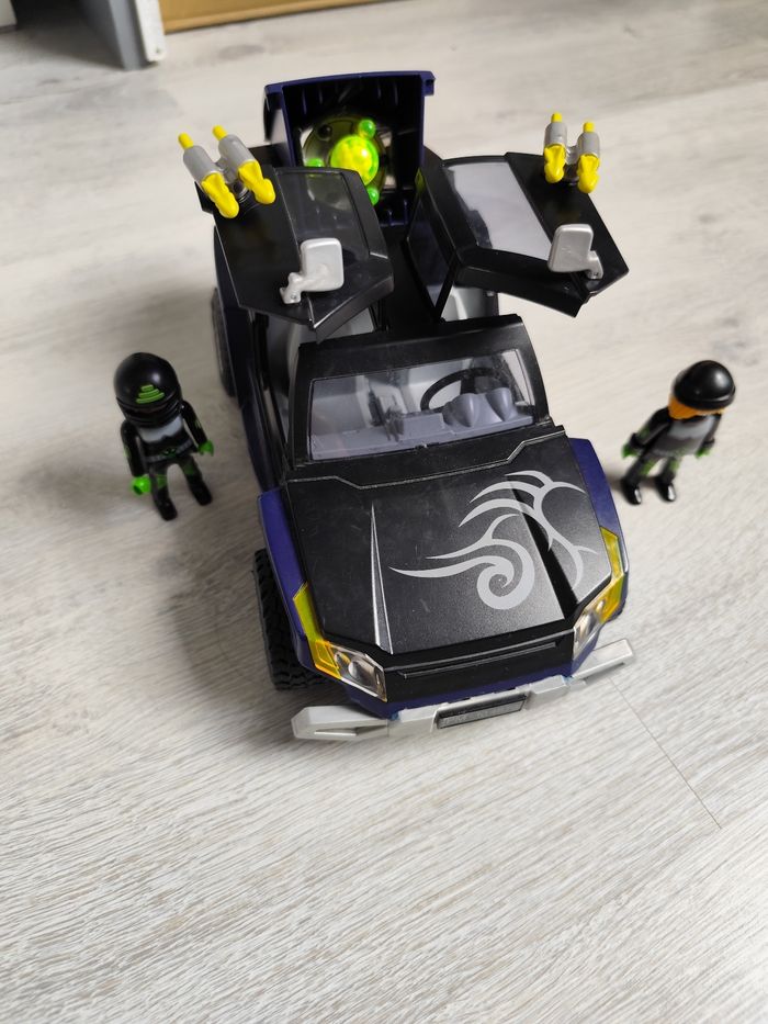 Lot Playmobil Top Agents 9250 Centre de commandement du Dr. Drone + 4x4 - photo numéro 5