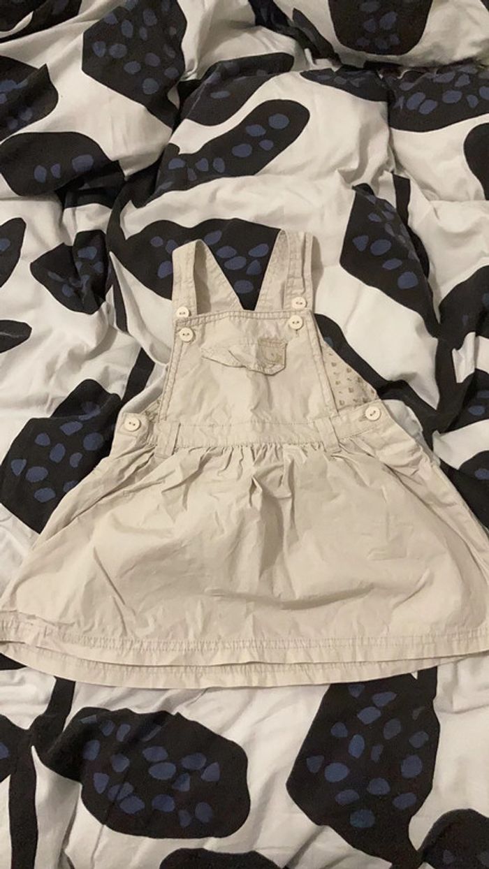 Robe salopette beige tex 18 mois