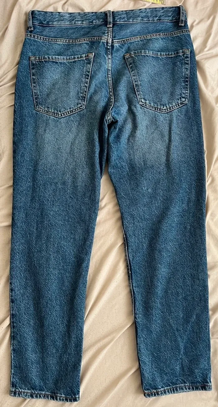 Jean droit bleu taille 38 homme bershka - photo numéro 3