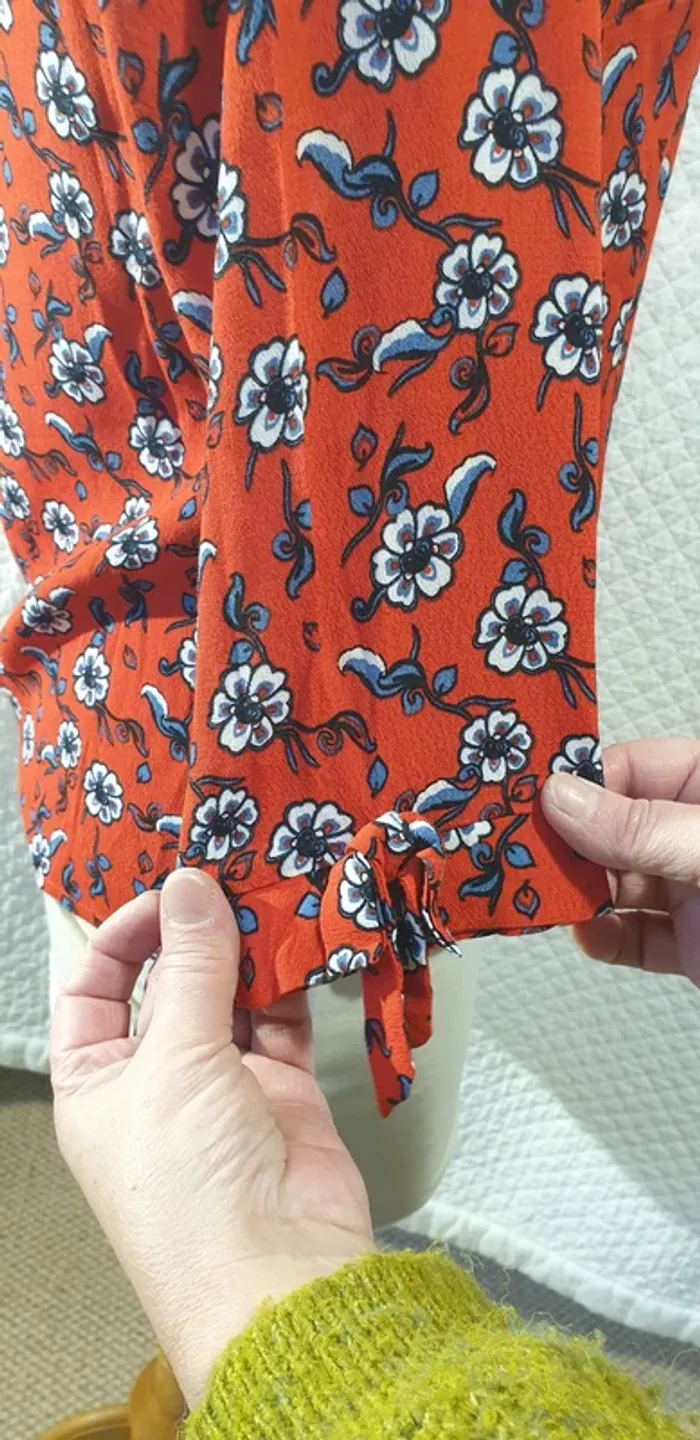Tunique multicolore motifs fleurs DDP - photo numéro 6